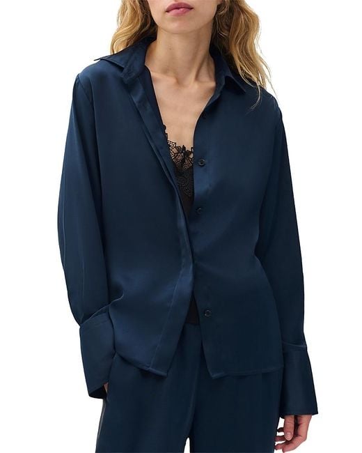 Rag & Bone Blue Venus Blouse