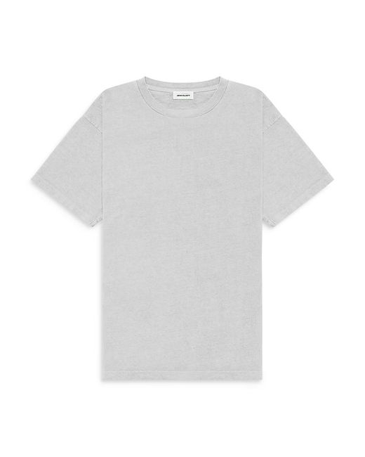 John Elliott White University Oversized Fit Solid Tee for men