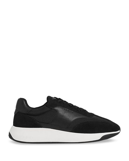 Reiss Black Emmett Lightweight Running Sneakers for men