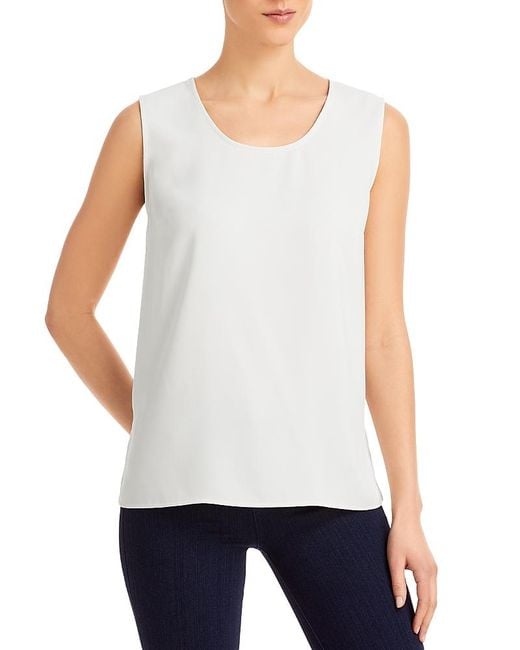 Caroline Rose White Basic Tank Top