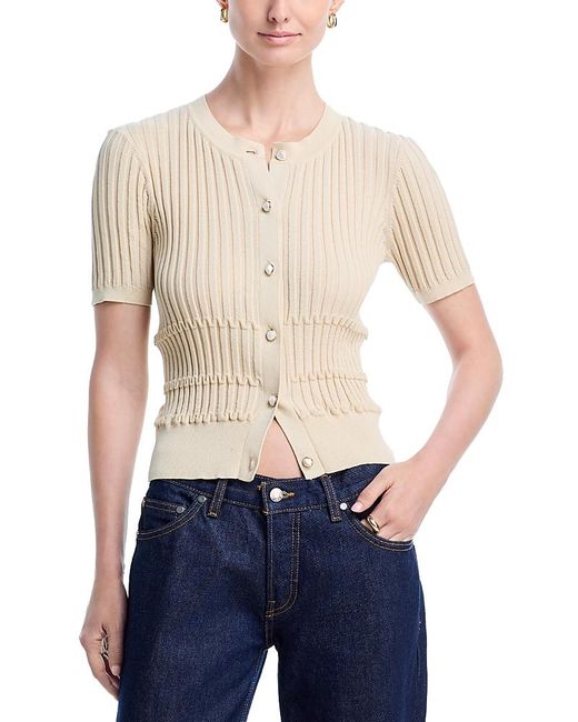 Rag & Bone Blue Stacey Short Sleeve Cardigan