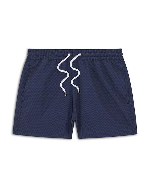 Frescobol Carioca Blue Rio Printed Drawstring 4.5 Swim Shorts for men