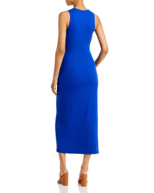 aqua blue midi dress