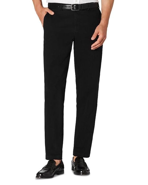 Hiltl Men's Black Parma Essential Cotton Stretch Chino Pants