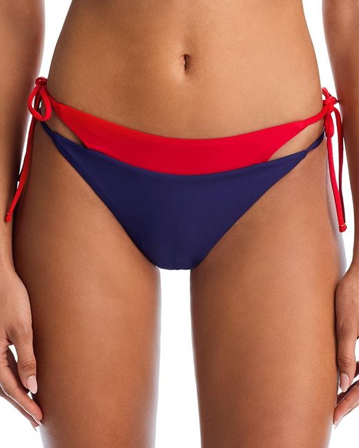 Aqua Blue Double Tie String Bikini Bottom