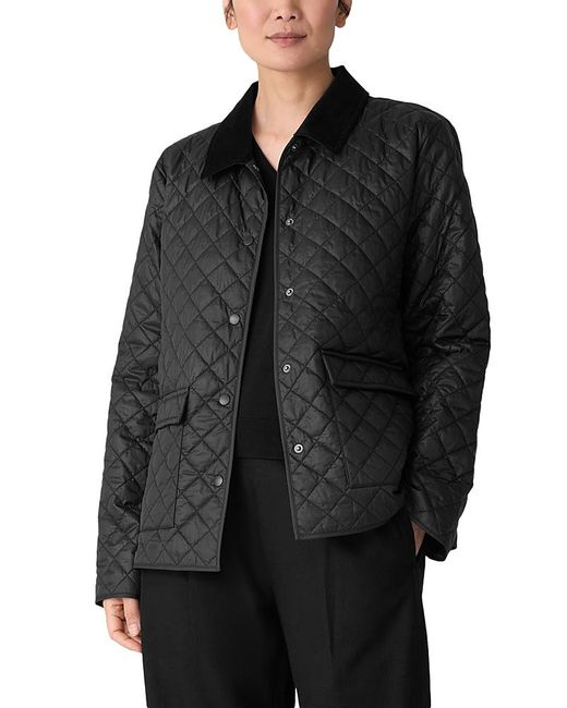 Eileen Fisher Black Quilted Jacket