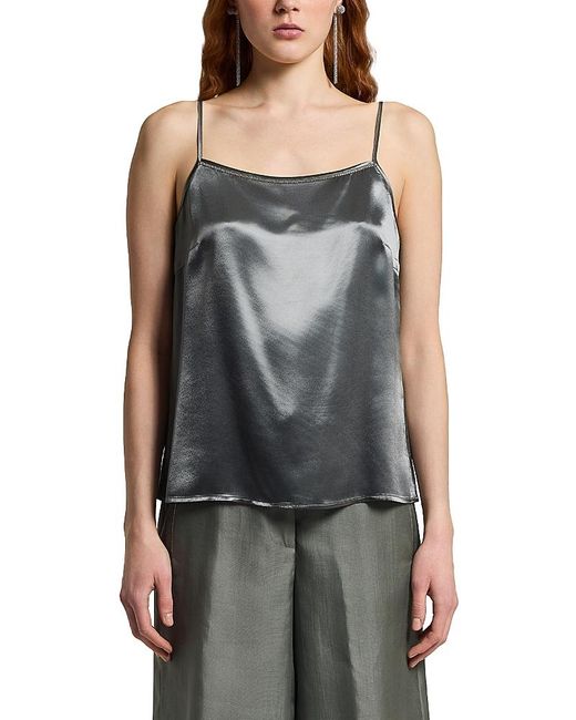 Peserico Gray Spaghetti Strap Top