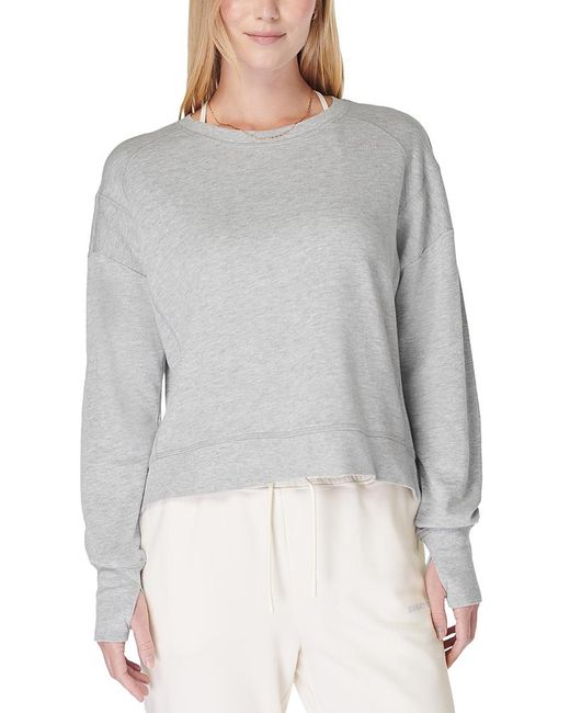 Sweaty Betty Gray After Class Cropped Sweatshirt