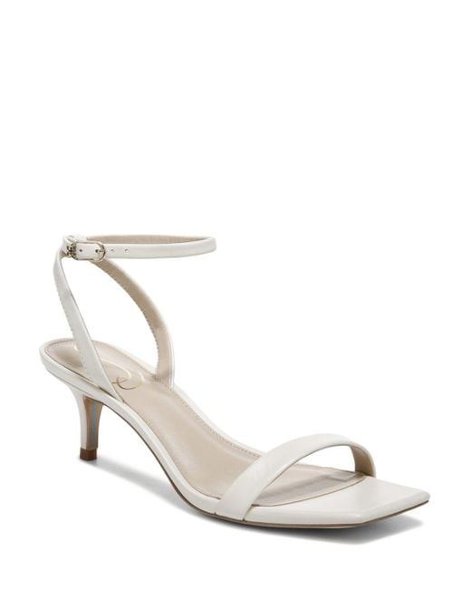 public desire rayelle square toe heeled sandals in beige