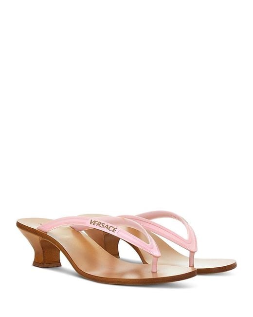 Versace Pink Thong Sandals