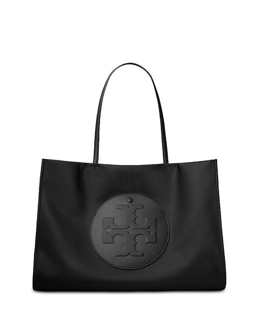Tory Burch Black Ella Nylon Small Tote