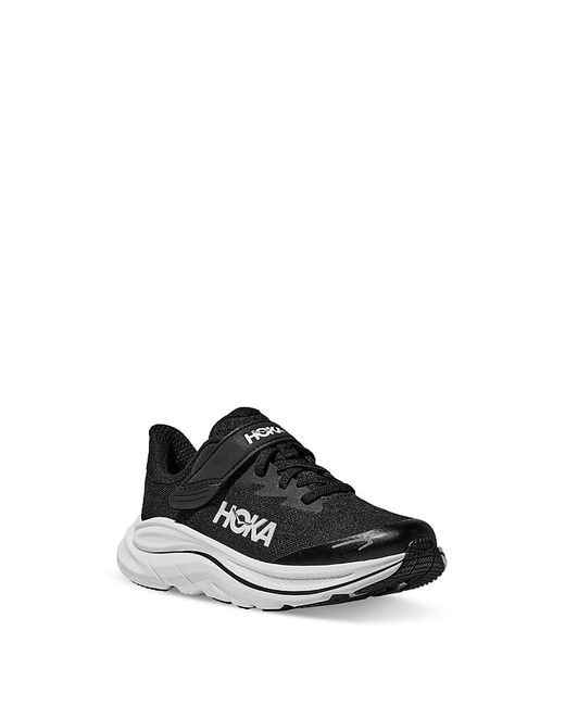 Hoka One One White Clifton 10 Lace Up Sneakers