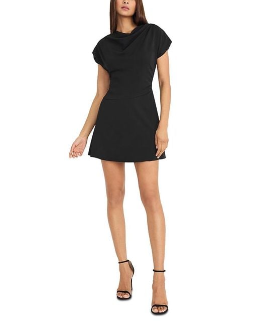 Donna Morgan Black Cowl Neck Mini Dress