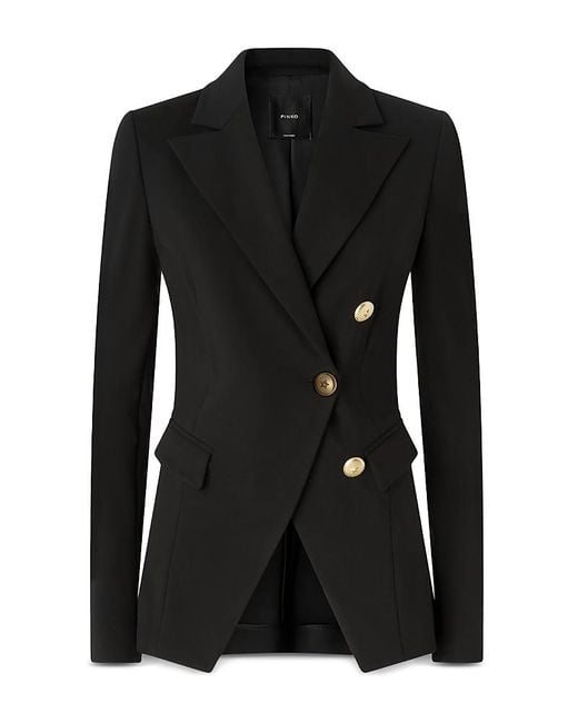 Pinko Women's Black Granita Asymmetrical Blazer