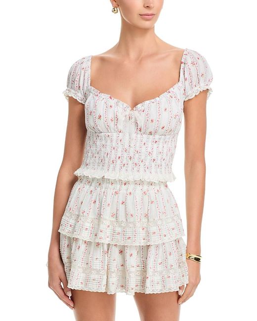 LoveShackFancy White Daini Top