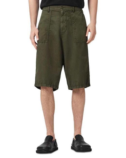 AllSaints Green Echo 14 Shorts for men