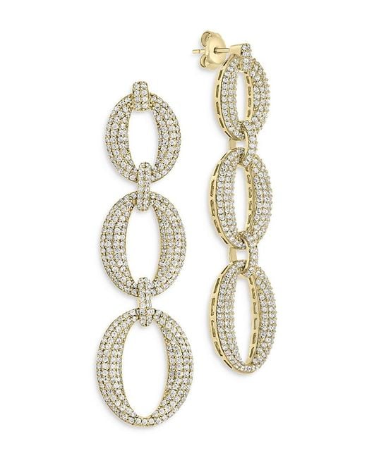 Sterling Forever Metallic Whitney Drop Earrings