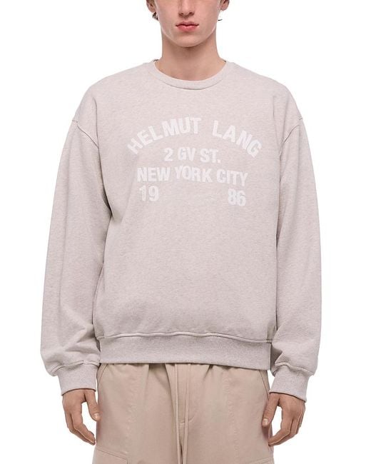 Helmut Lang Gray Varsity Crew for men