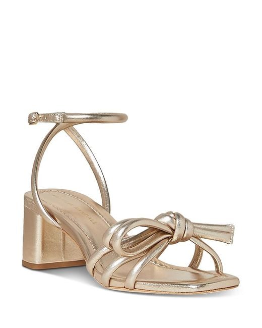 Loeffler Randall Metallic Mikel Ankle Strap High Heel Sandals