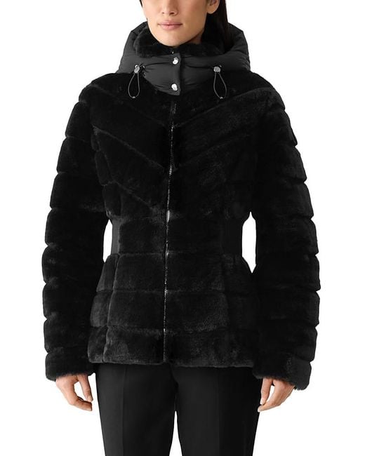 Mackage Black Miranda Mixed Media Down Jacket