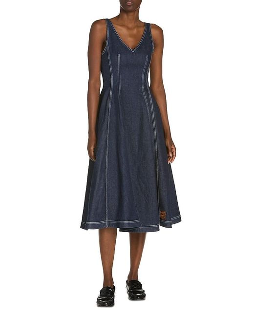 marni sleeveless paneled denim midi dress Denim Dress Marni Midi Dress Marni Sleeveless Paneled Denim Midi Dress  Neiman Marcus