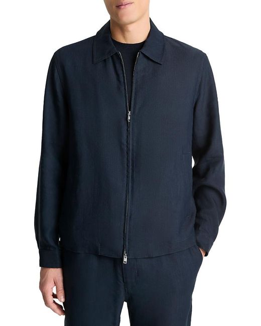 Vince Blue Regular Fit Bomber Jacket for men