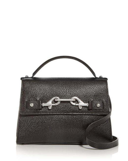 Rebecca Minkoff Lou Leather Top Handle Crossbody Bag in Black Lyst