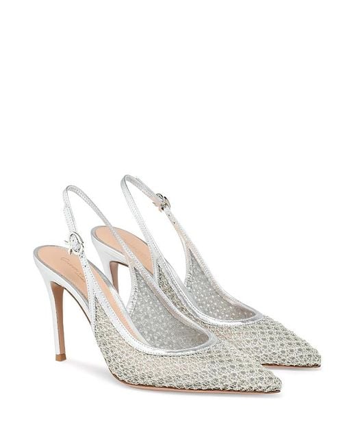 Gianvito Rossi White Nikki Pumps