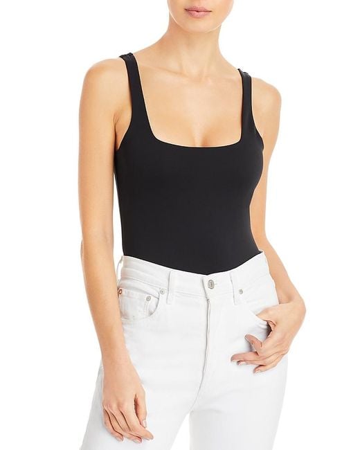 GOOD AMERICAN Black Modern Tank Scuba Bodysuit