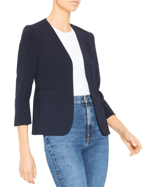 navy crepe blazer