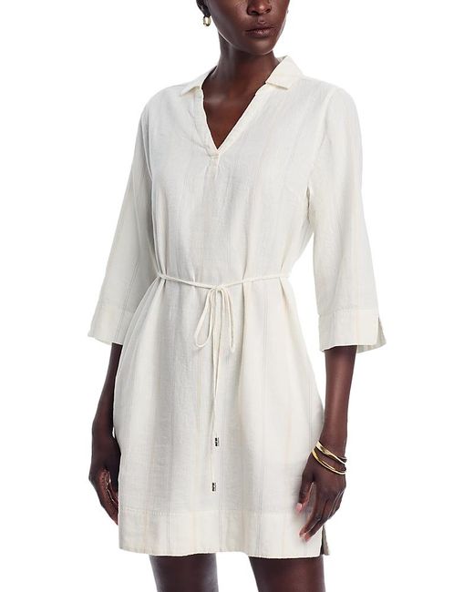 Tommy Bahama White Palm View Linen Shift Dress