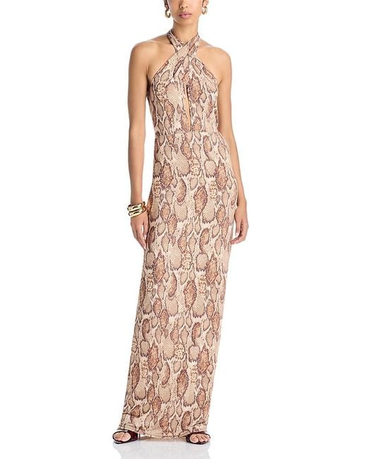 AFRM Natural Genie Halter Maxi Dress