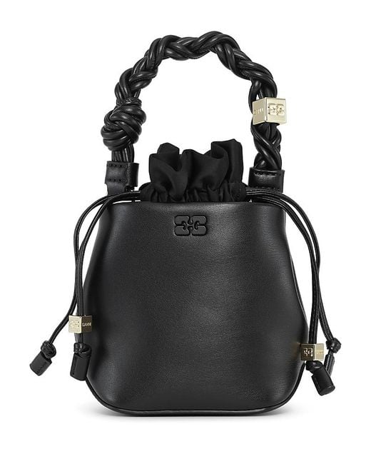 Ganni Black Bou Small Bucket Bag