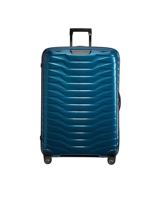 Samsonite Blue Proxis Extra Large Spinner Checked Suitcase