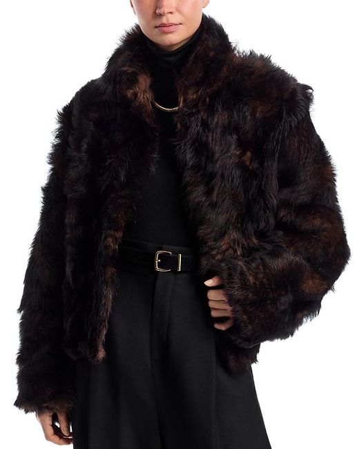 Totême Black Silky Shearling Jacket