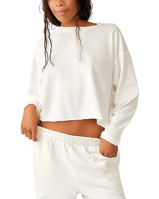 Free People White Cotton Inspire Layer Top