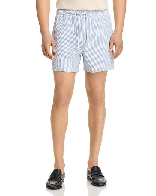 Rails Blue La Brea Seersucker Shorts for men