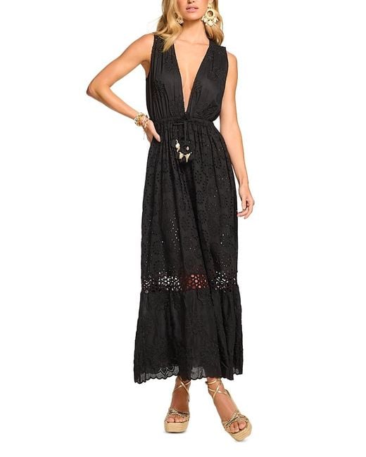 Ramy Brook Black Paxton Cover Up Maxi Dress