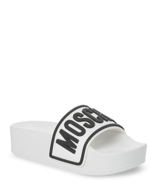 moschino platform slides