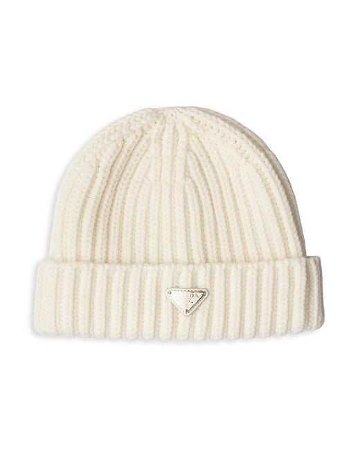 Prada Natural Wool Beanie