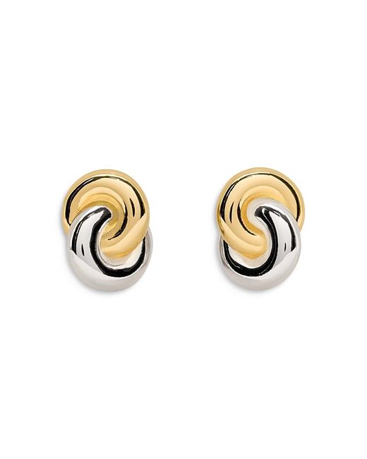 Kate Spade Metallic Interlock Polished Stud Earrings