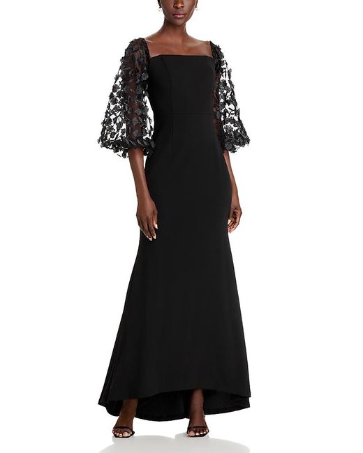 Eliza J Embellished Gown Sheath Dress Eliza J Black Velvet Dress Eliza J  Embellished Halter