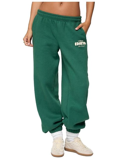 Edikted Green Lounge Edit Sweatpants