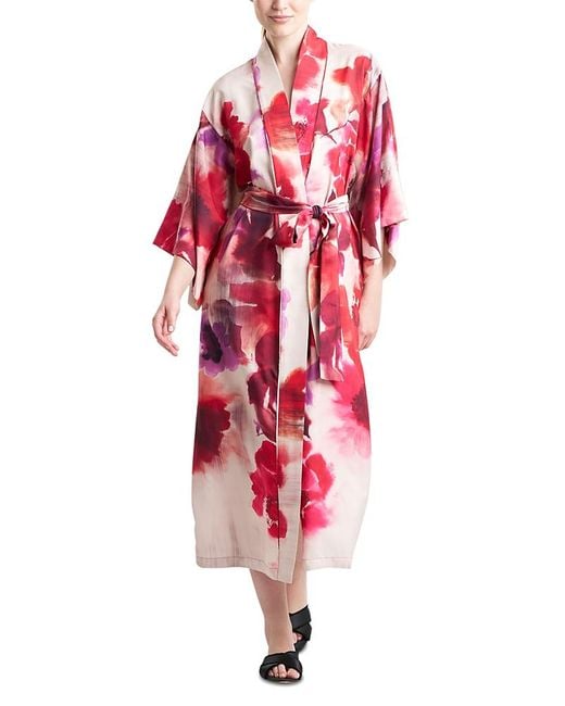 Natori Red Loren Long Robe