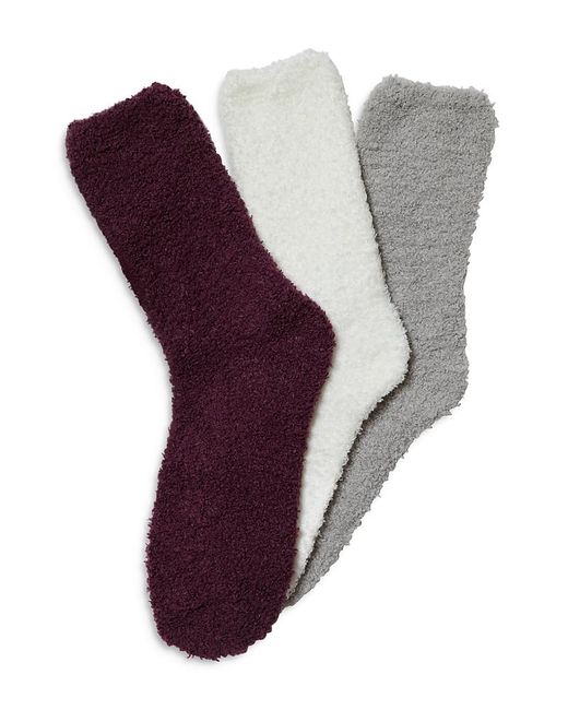 Stems Purple Plush Cozy Socks, Pack Of 3