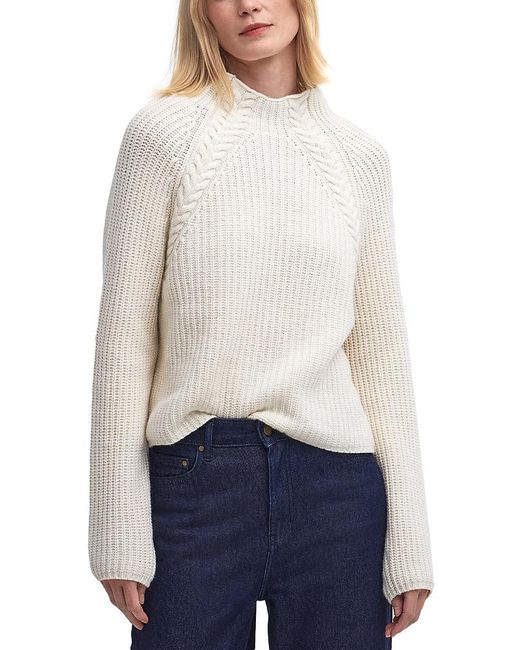 Barbour Rhonda Sweater in White Lyst