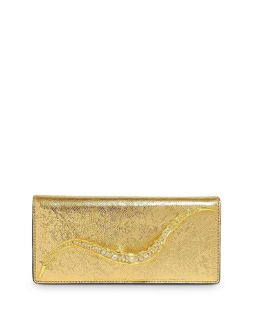 Alexis Natural Crystal Curve Side Handle Clutch