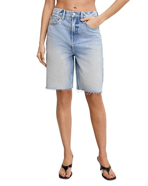 GOOD AMERICAN Blue Good Standard Bermuda Shorts