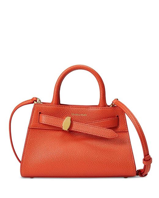 Veronica Beard Red Mini Dash Top Handle Bag