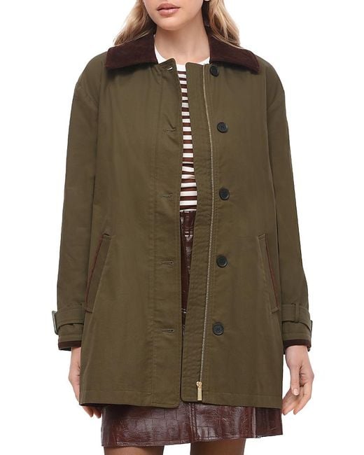 Bagatelle Green Contrast Collar Jacket